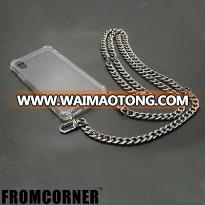 2019 FROMCORNER wholesale new style TPU shockproof phone case with ring necklace strap